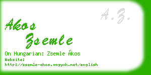 akos zsemle business card